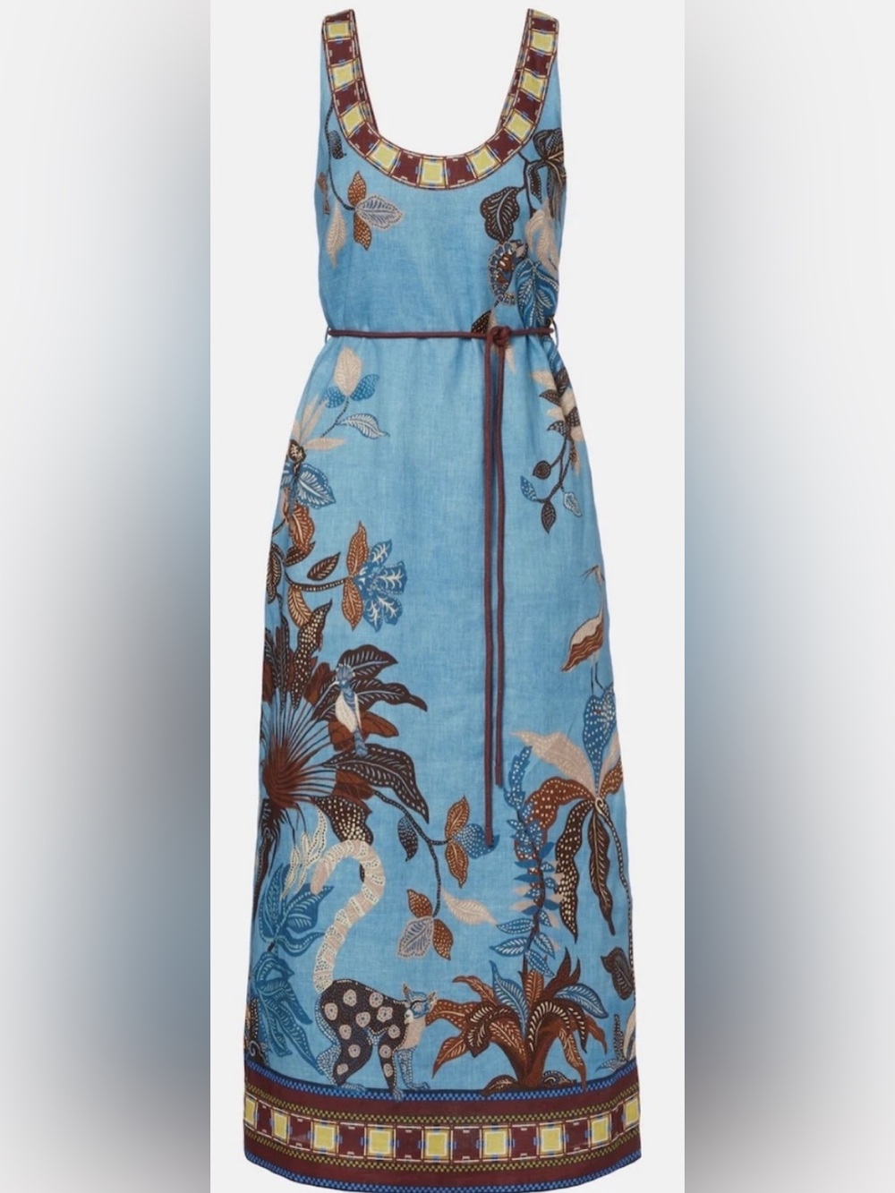 ALEMAIS Georgie printed linen midi dress - Picture 3 of 7